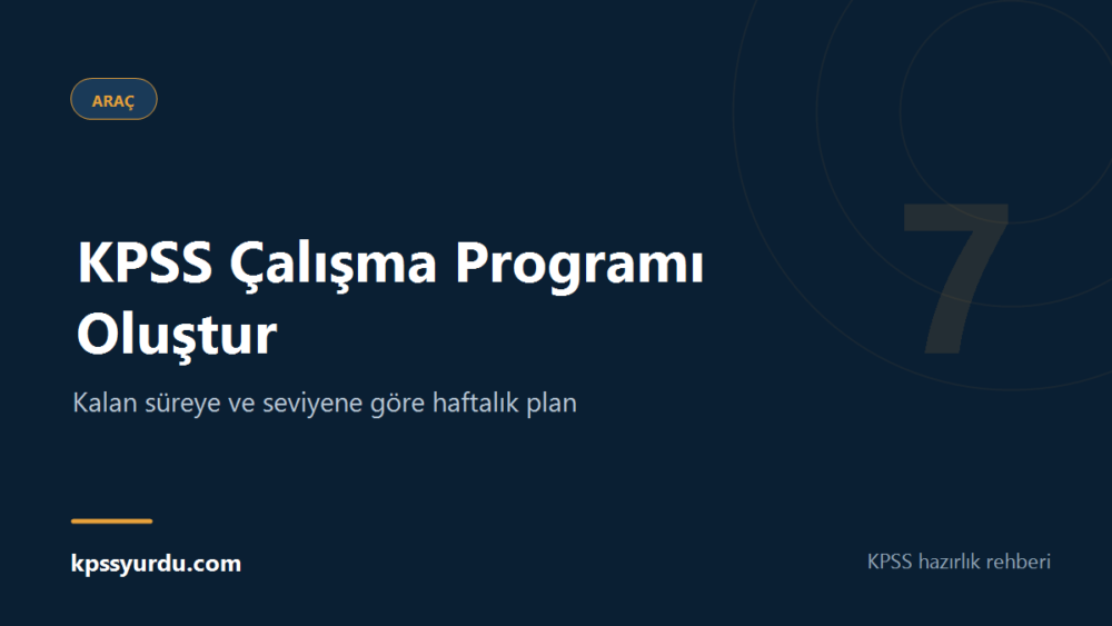 KPSS çalışma programı aracının kapak görseli