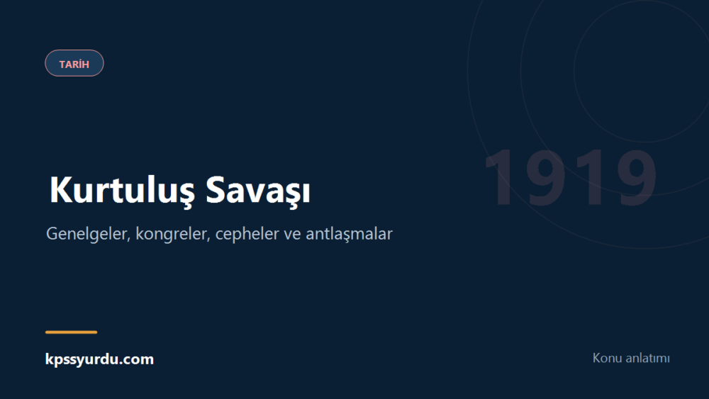 KPSS Kurtuluş Savaşı konu anlatımının kapak görseli