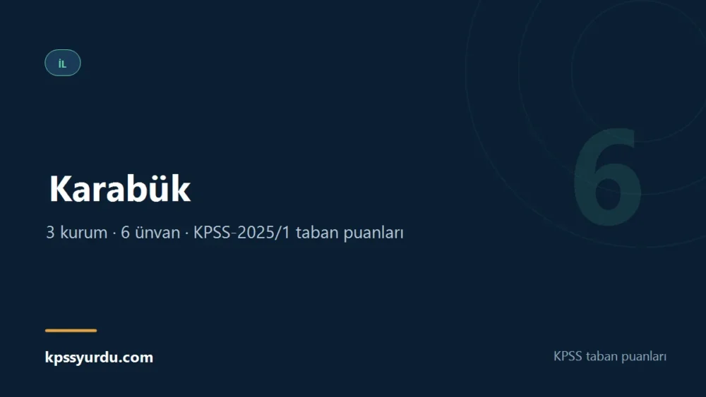 Karabük ili KPSS taban puanları sayfasının kapak görseli