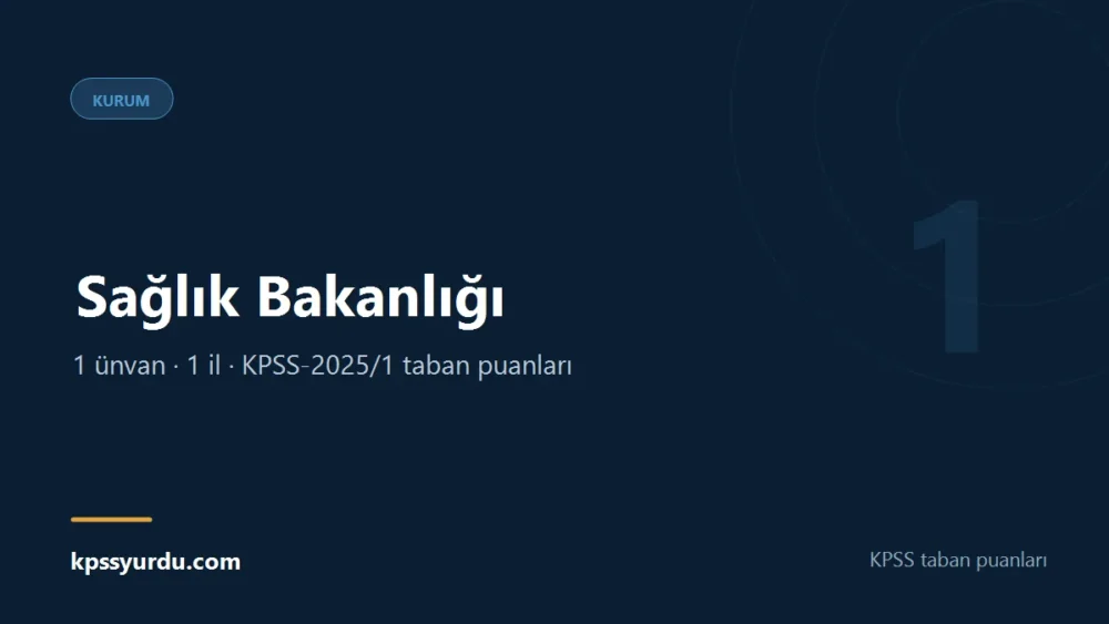 Sağlık Bakanlığı KPSS taban puanları sayfasının kapak görseli