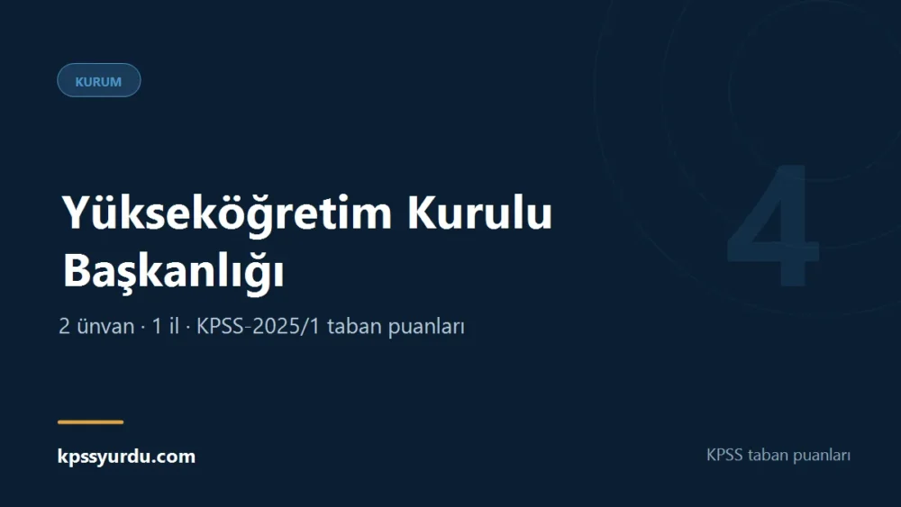 Yükseköğretim Kurulu Başkanlığı KPSS taban puanları sayfasının kapak görseli