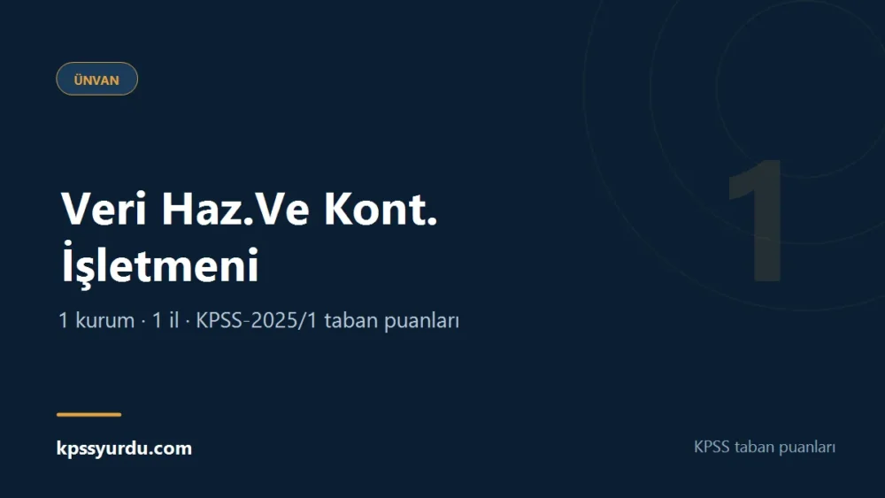 Veri Haz.Ve Kont. İşletmeni KPSS taban puanları sayfasının kapak görseli